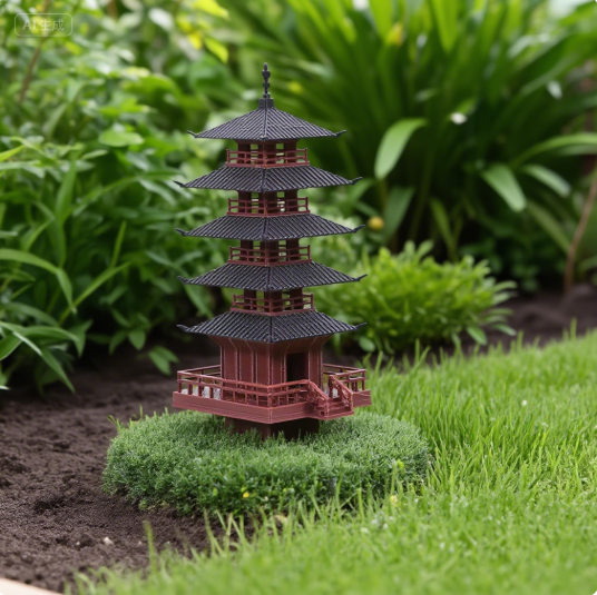 Bonsai Garden Chinese Garden - Décor de bonsaï d'aquarium de jardin,