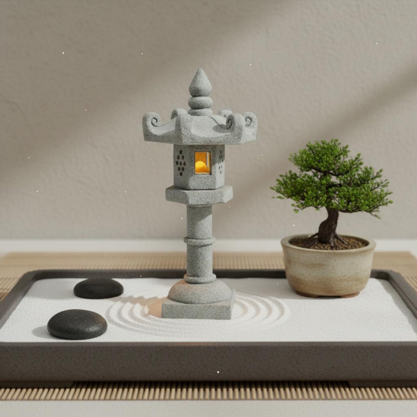 Lanterne miniature en pierre,  - Bonsai Garden Ornaments avis et prix