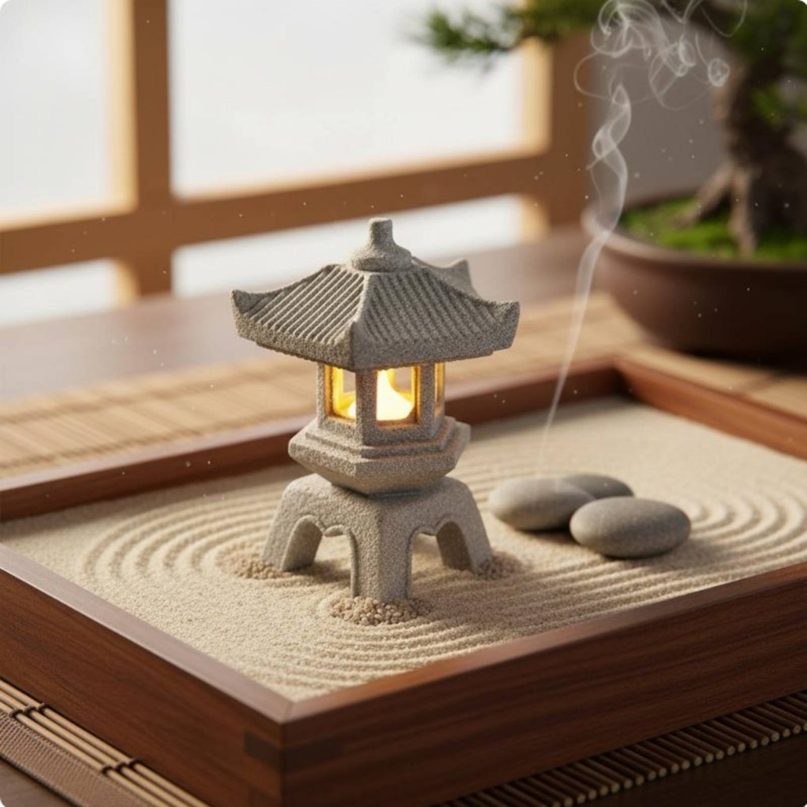 Lanterne miniature en pierre,  - Bonsai Garden Ornaments avis et prix